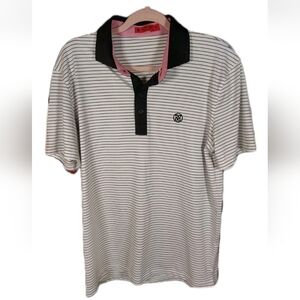 G/FORE Black and White Polo Shirt
